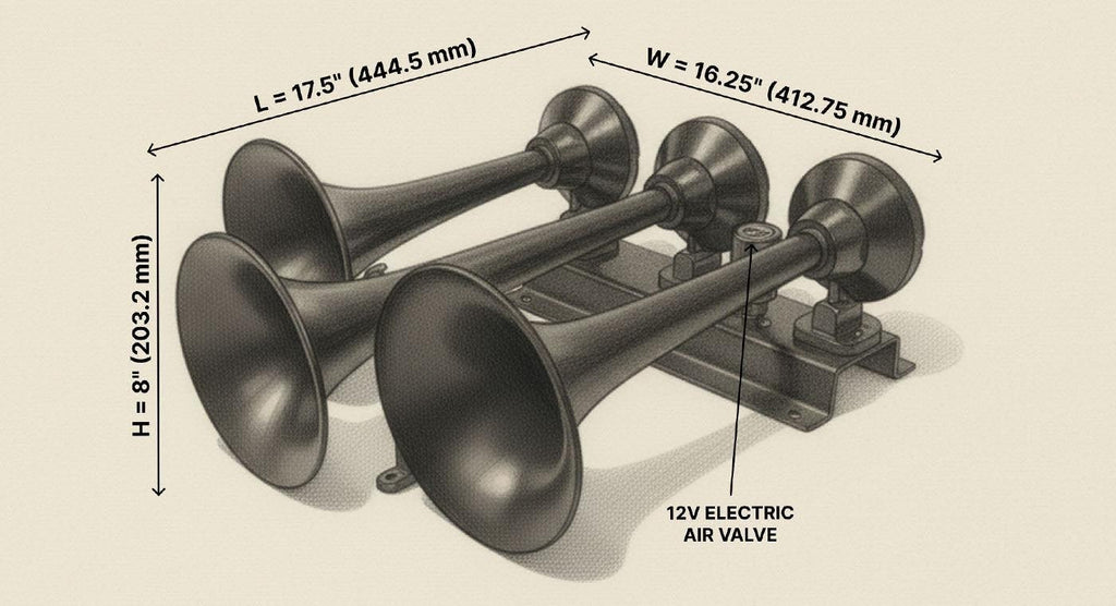 Flatlaw 3 Liter Train Horn Kit