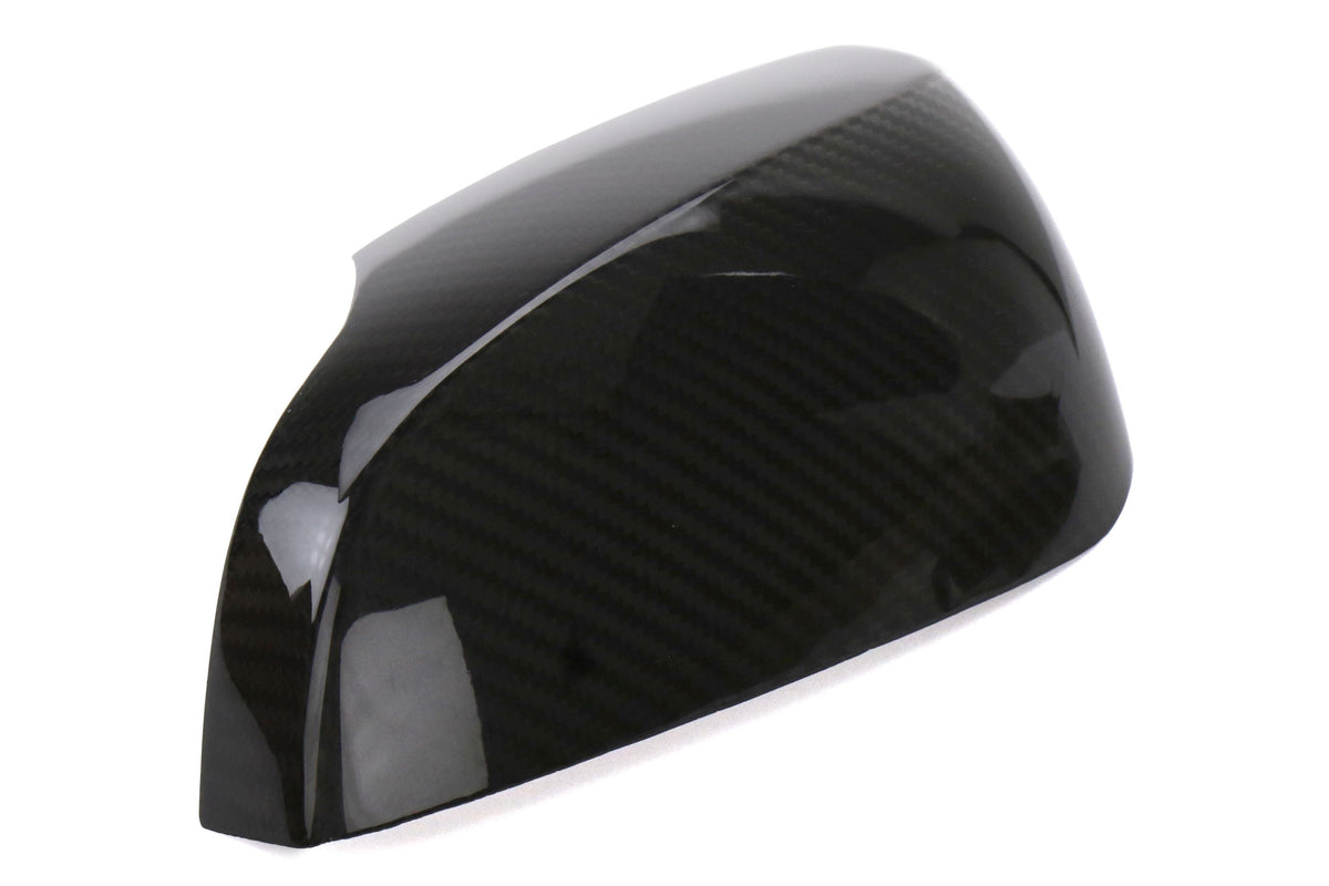 OLM Dry Carbon Fiber Mirror Covers (with Turn Signal Hole) - Gloss Carbon Fiber - 2015-2021 Subaru WRX / STI (With Turn Signal Holes)