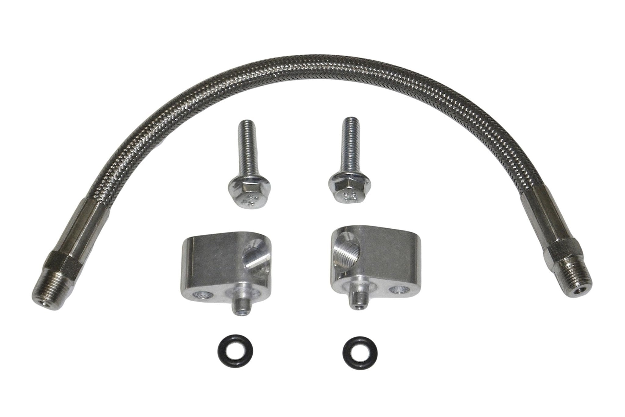 ICT BILLET LS LS1 Throttle Body Coolant Bypass Hose Kit / Head Steam Port Crossover