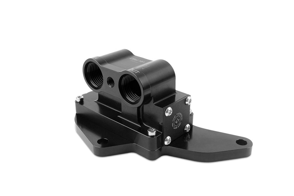 Improved Racing Oil Cooler Adapter for BMW Engines, Bottom-Mount Lines, 212°F Thermostat