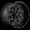 HD Offroad Caliber 20x12 -50 6x135/6x139.7mm 106.2mm Gloss Black/Milled Edge