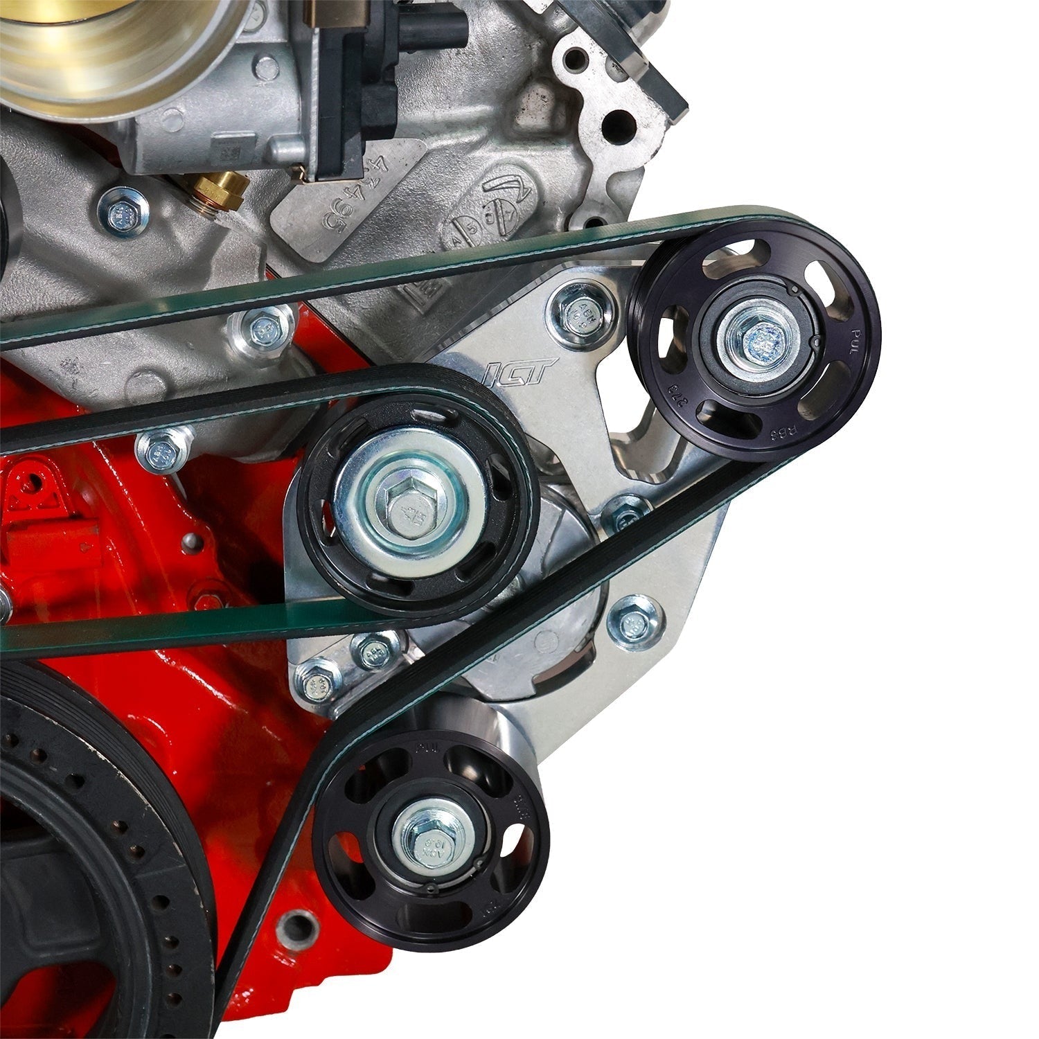 LT4 Corvette Supercharger 8 Rib Belt Tensioner, Idlers and Bracket
