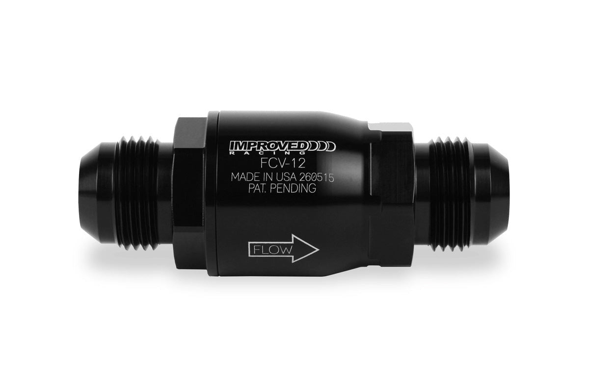 Improved Racing High-Flow, Low Cracking Pressure Flapper Check Valve, -12AN Male