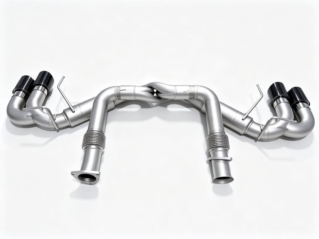 SPDZ1 C8 Corvette Z-Flow Race Exhaust – 3D-Printed High-Flow Z-Pipe | Carbon Fiber Quad Tips | 20% Lighter