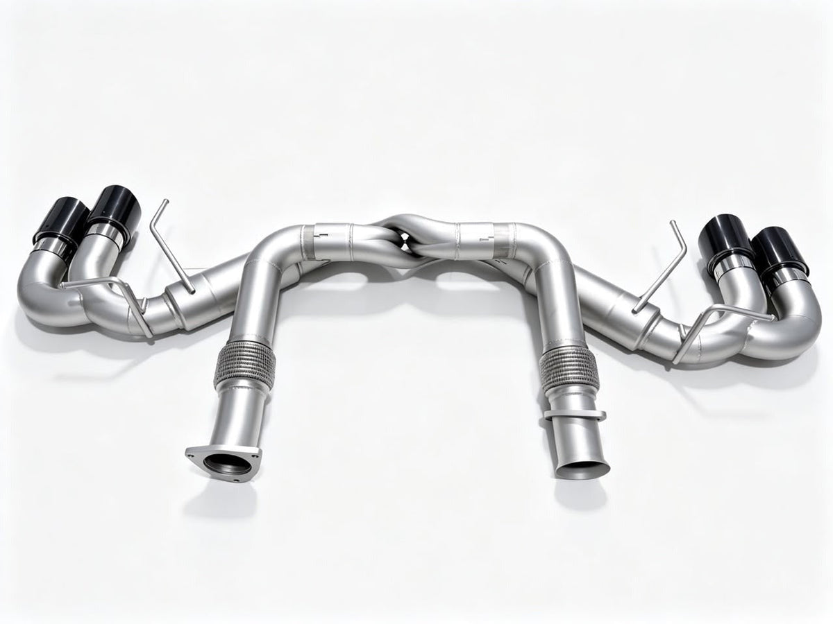SPDZ1 C8 Corvette Z-Flow Race Exhaust – 3D-Printed High-Flow Z-Pipe | Carbon Fiber Quad Tips | 20% Lighter