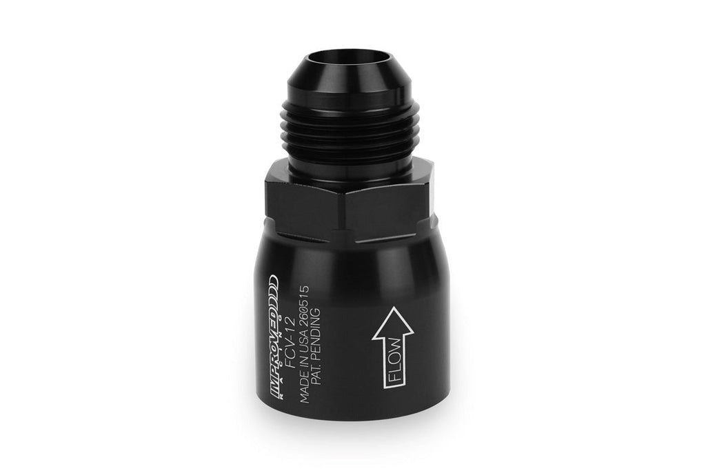 Improved Racing High-Flow, Low Cracking Pressure Flapper Check Valve, -12AN Male, Outlet
