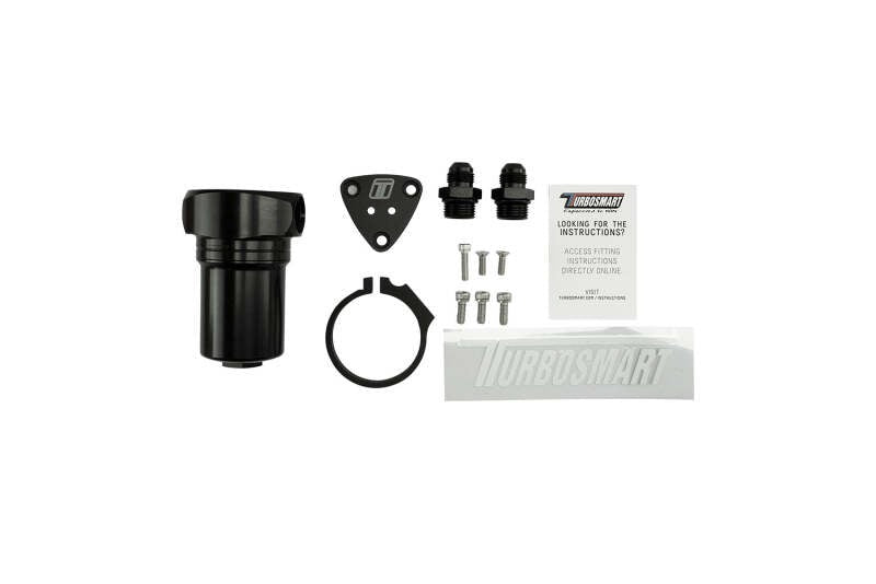 Turbosmart 10um 8AN Fuel Filter Canister - Black