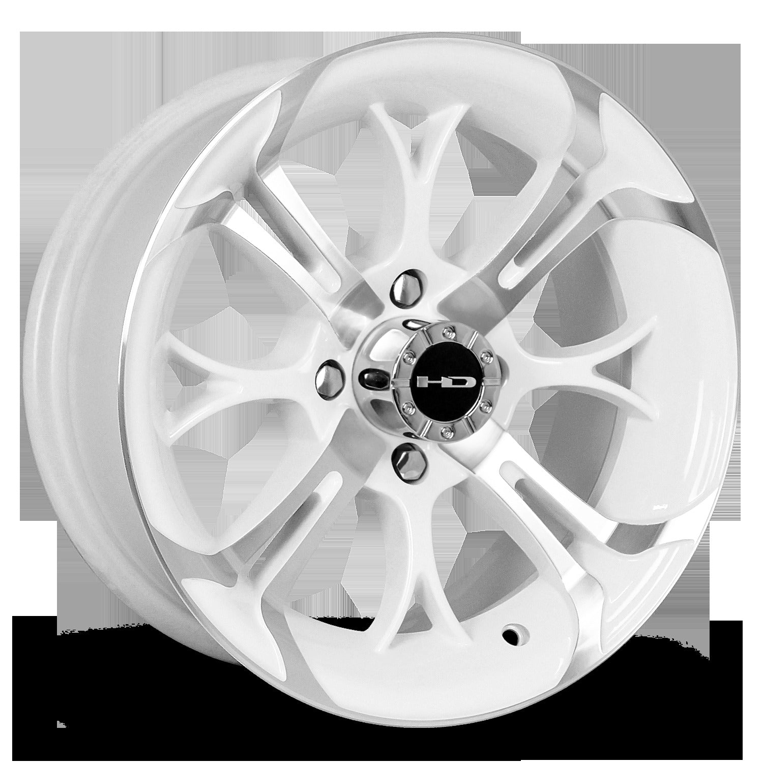 HD Golf Spinout 14x7 -10 4x101.6mm 68.2mm Gloss White/Machined Face