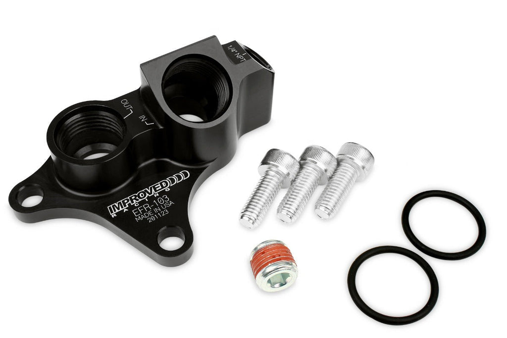 Improved Racing Remote Oil Filter Adapter for Gen 1 Ford 5.0 Coyote Engine