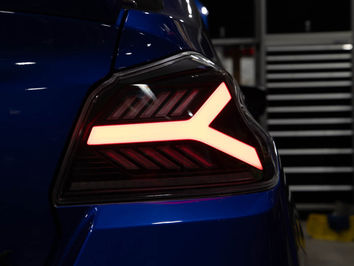 OLM Y-Spec LED Taillights (Smoke Lens White Optic) - 2015-2021 WRX / STI