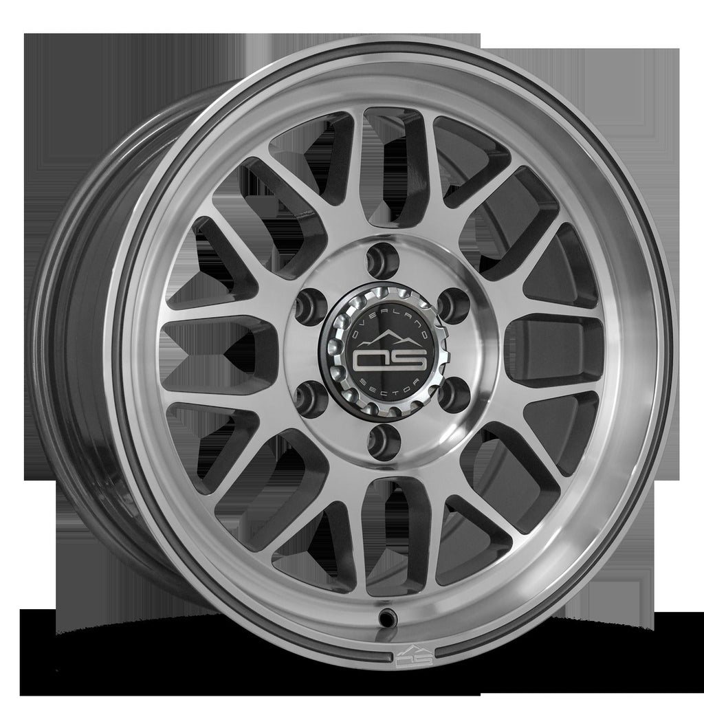 Overland Sector Hyperdrive Flow Formed 17x8.5 +25 6x139.7 106.1mm Gloss Gun Metal/Machined Face