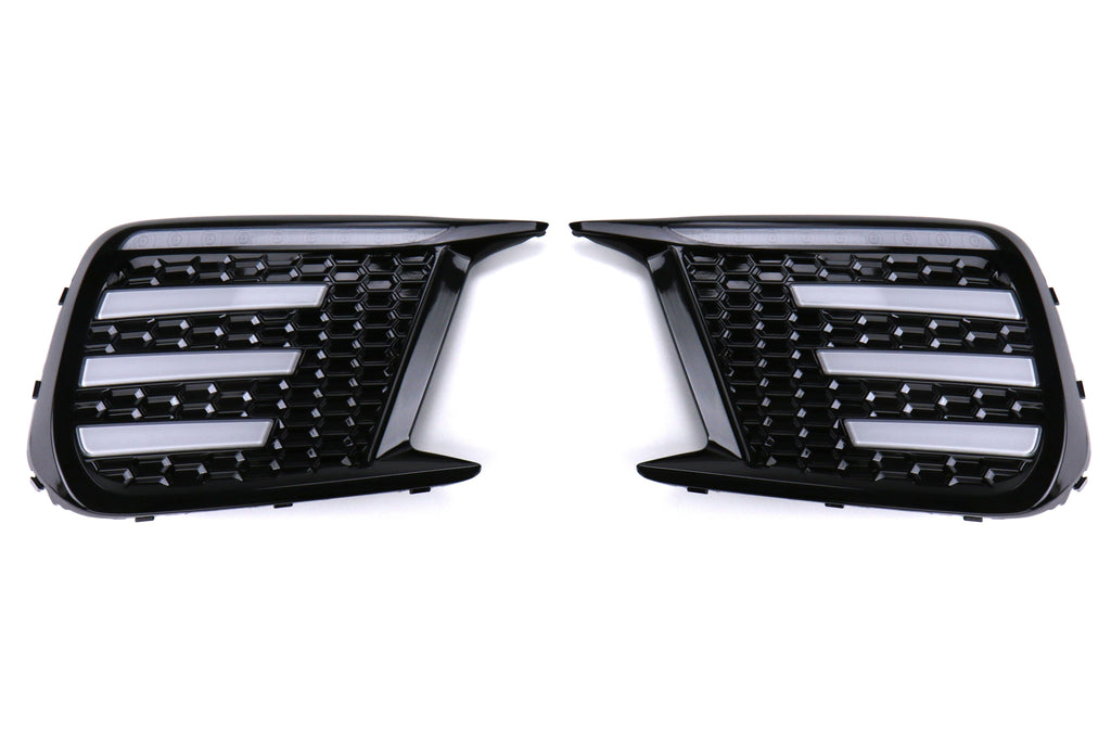 OLM Clear Tri-Bar Fog Light Bezel - 2018-2021 Subaru STI / 2018 WRX