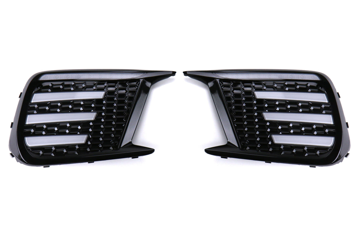OLM Clear Tri-Bar Fog Light Bezel - 2018-2021 Subaru STI / 2018 WRX