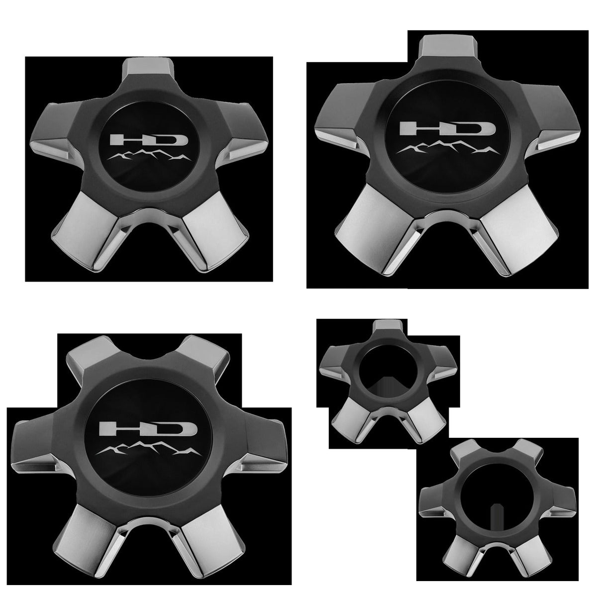 HD Off-Road - V2 "SNAP IN" Hybrid Off-Road Truck Wheel Center Caps