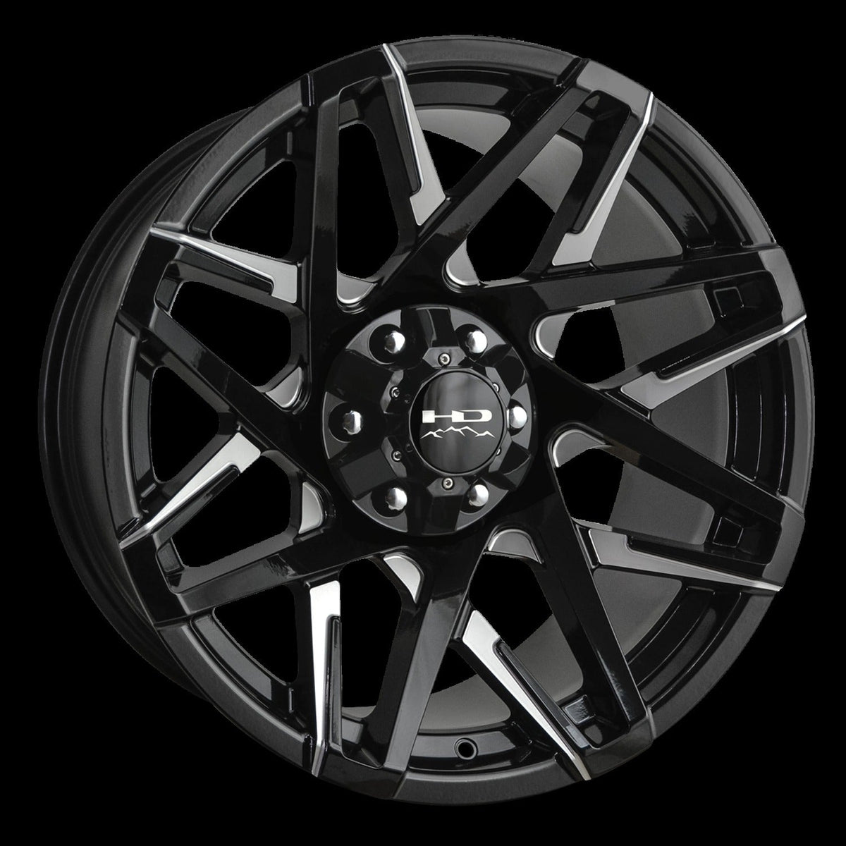 HD Offroad Canyon 20x10 -25 6x135/6x139.7mm 106.2mm Gloss Black/Milled Face