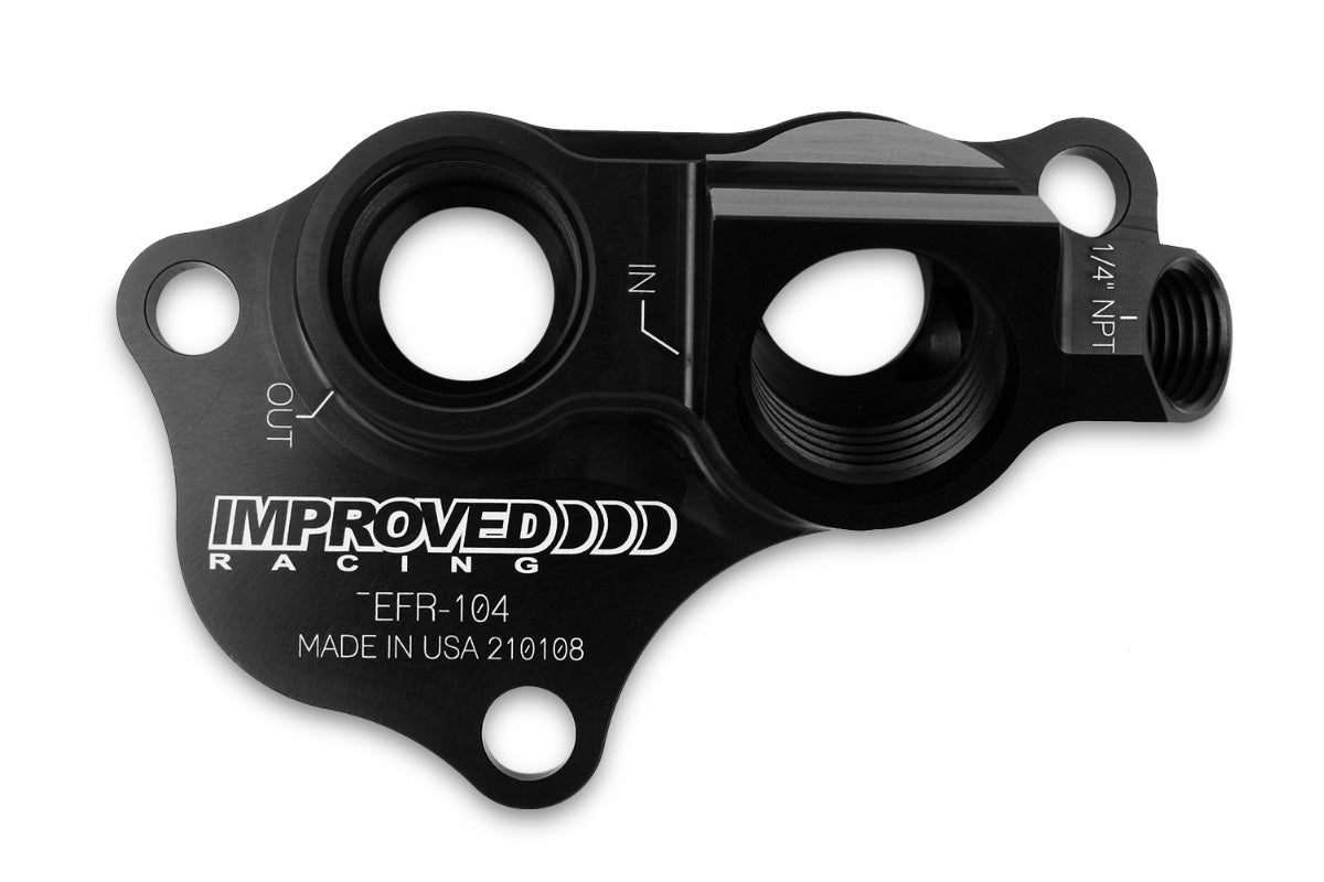 Improved Racing Remote Oil Filter / Oil Cooler Adapter for Gen 2 Ford 5.0 Coyote Engine
