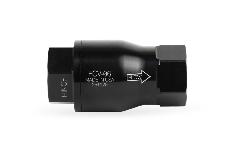 Improved Racing High-Flow, Low Cracking Pressure Flapper Check Valve, -6AN O-Ring Boss