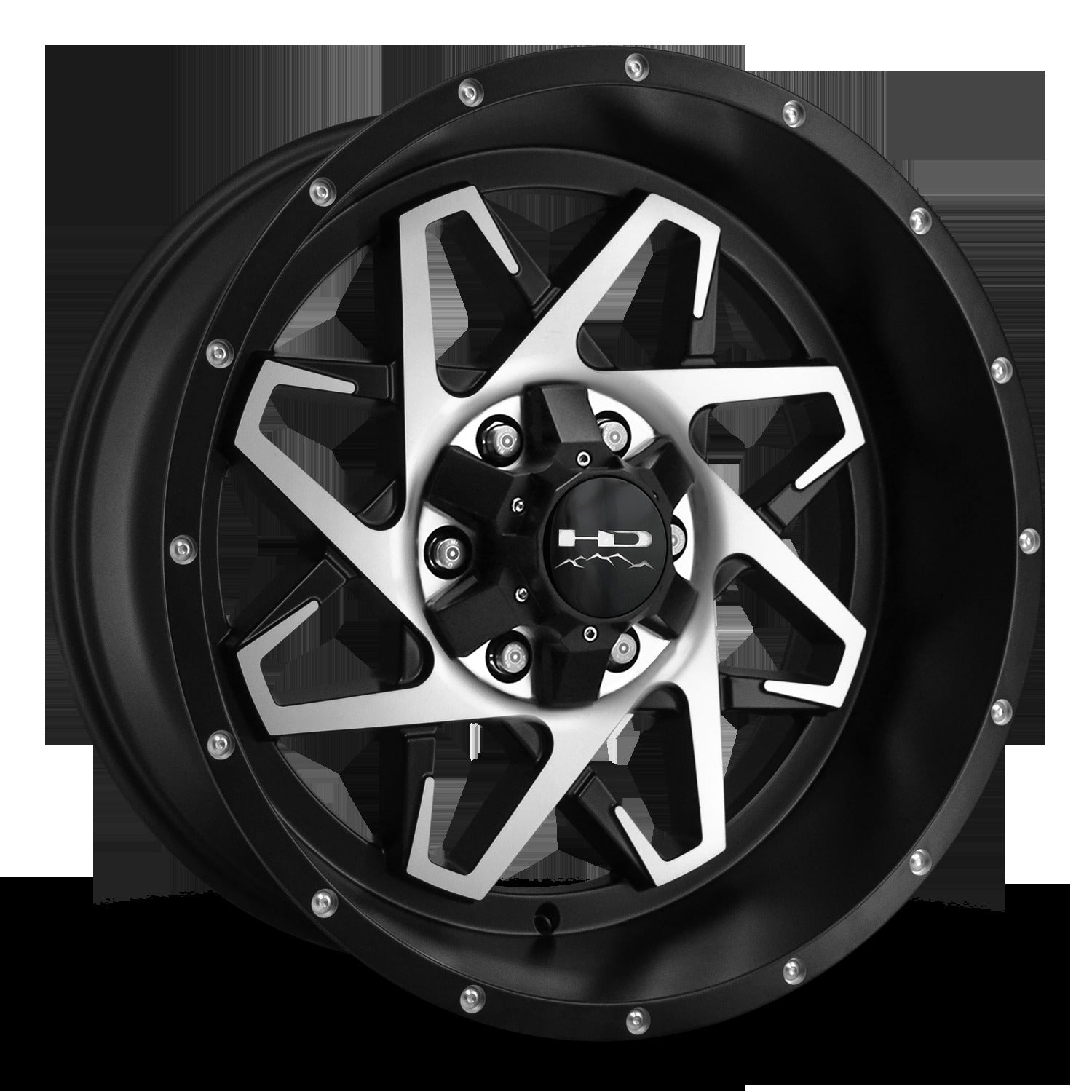HD Offroad Caliber 20x10 -25 6x135/6x139.7mm 106.2mm Satin Black/Machined Face