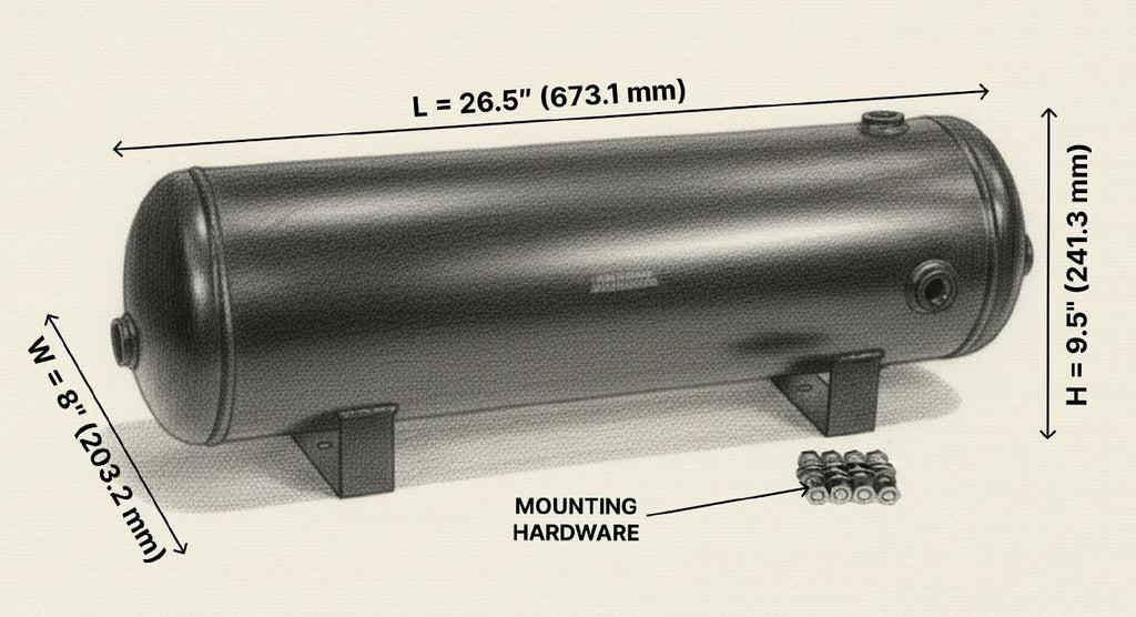 5 Gallon 7 Port Steel Air Tank