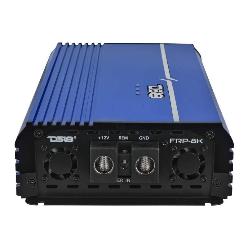 DS18 1-Channel Class D Full-Range Monoblock 8000 Watts RMS at1 ohm DPIV1/0 Terminals Included Blue