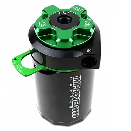 Improved Racing CCS Oil Catch Can Kit for 2015+ Ford F-150 5.0 V8, Green