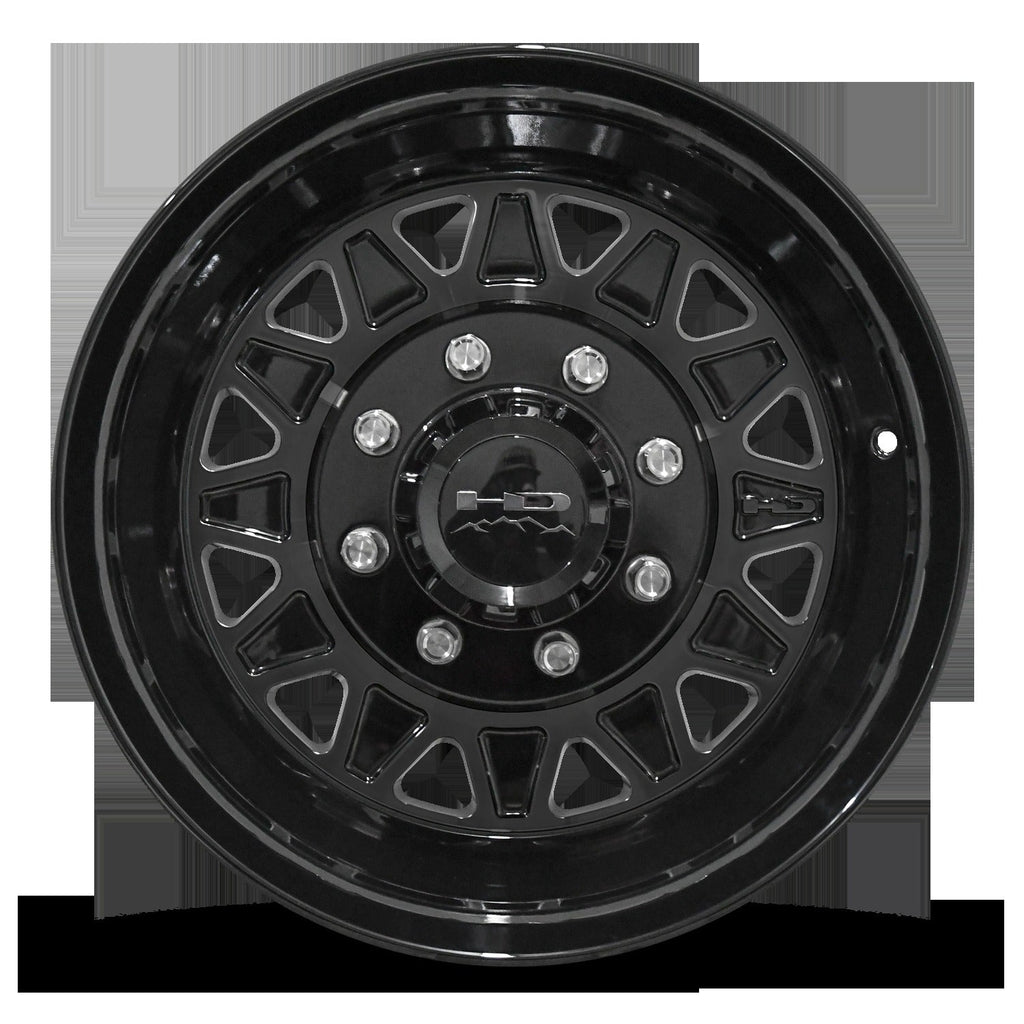 HD Trailer HDT Forged 17.5x6.75 +0 8x165mm 128.6mm Gloss Black - Lug Centric
