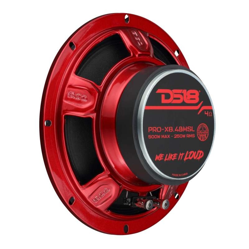 DS18 8in 250 Watts RMS 4ohm Mid-Range Bullet Shallow