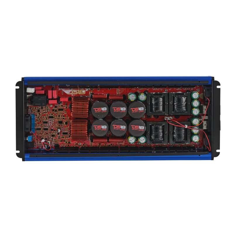 DS18 1-Channel Class D Full-Range Monoblock 8000 Watts RMS at1 ohm DPIV1/0 Terminals Included Blue
