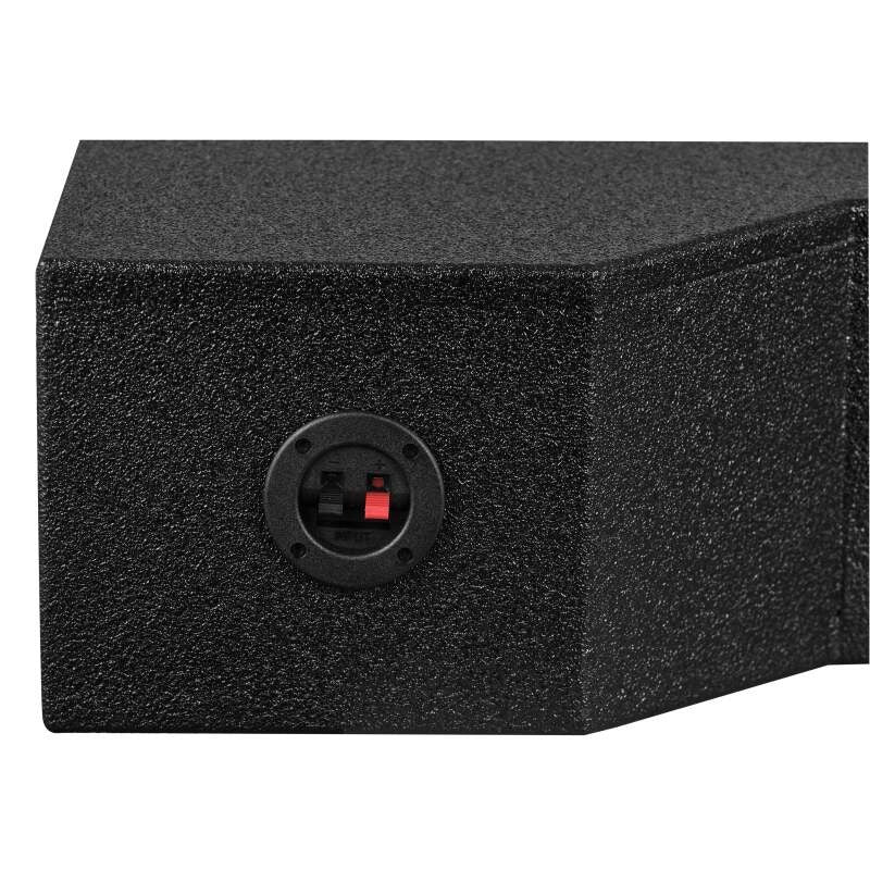 DS18 2x 8in Forward Firing Underseat Ported Box Subwoofer Enclosure Black Liner- RAM Trucks