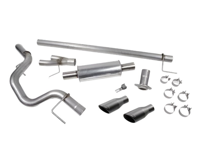 Roush 15-20 F-150 5.0L/3.5L/2.7L Black Tip Cat Back Exhaust