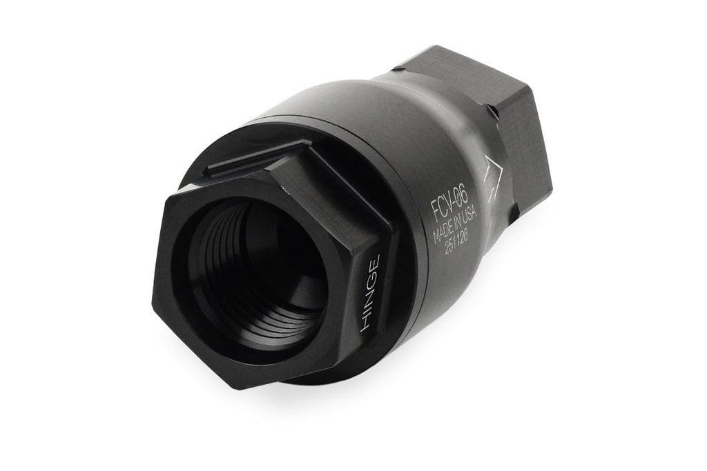 Improved Racing High-Flow, Low Cracking Pressure Flapper Check Valve, -6AN O-Ring Boss