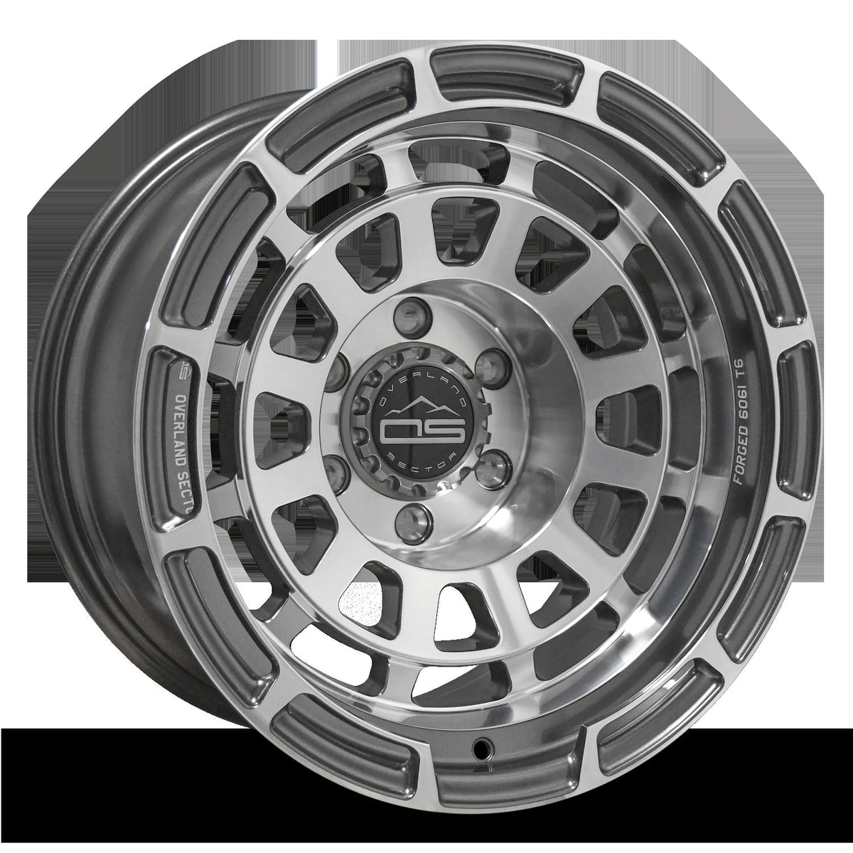 Overland Sector Badlander Forged 17x9 -35 6x139.7mm 106.1mm Gloss Gun Metal Machined Face