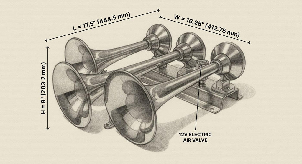 Flatlaw 3 Liter Train Horn Kit