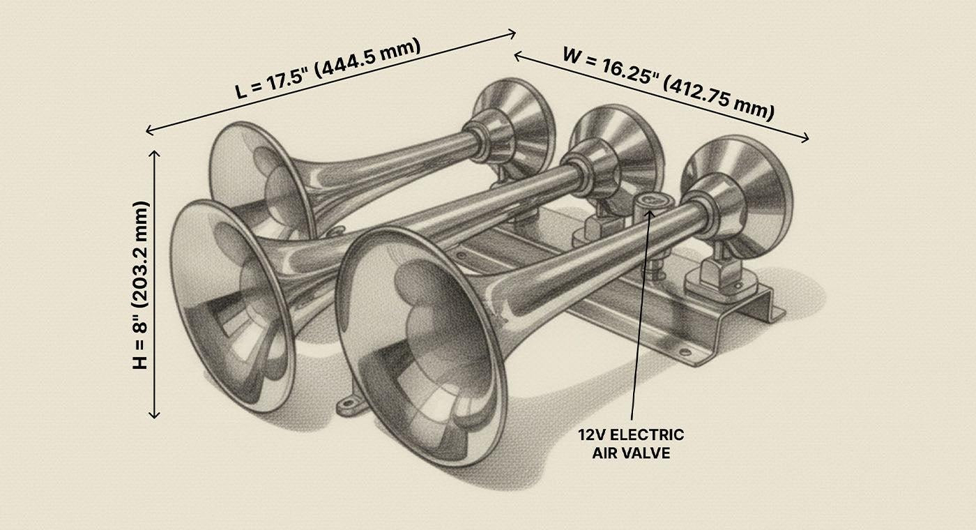 Flatlaw 3 Liter Train Horn Kit